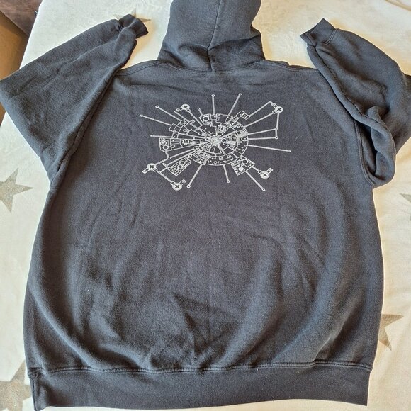 Space 1999 Moonbase Alpha‎ Mens Sweatshirt XL Faded Black Graphic Front & Back - Picture 7 of 9